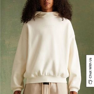 Fear Of God Essentials sweatshirt, size xs, cream color